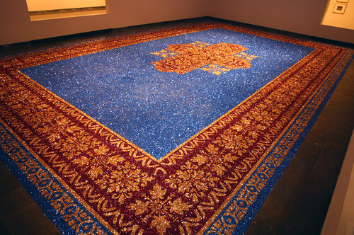 glitter carpet art by Mark Curtis