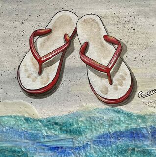 Those Red Jandals: New Zealand Flip Flops Art