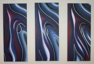 Morph triptych: Abstract NZ Painting