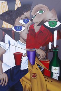 Two Men - New Zealand Art