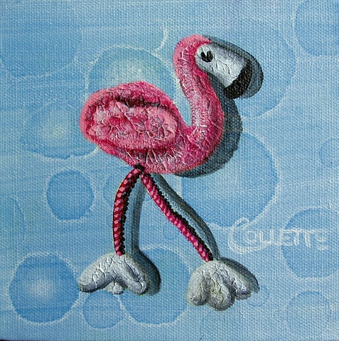 Mini Pink Flamingo: New Zealand Art