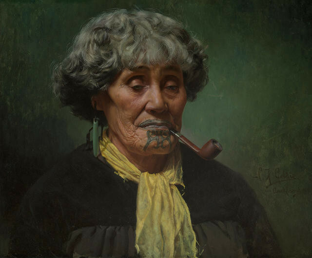 Charles Goldies Ina te Papatahi, a Ngāpuhi Chieftainess painting
