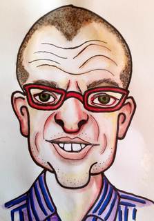 Paul Henry caricature by Collette Fergus