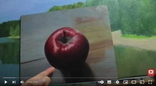 image of how to paint an apple video