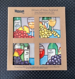 wine coasters with nz artist Collettes artwork