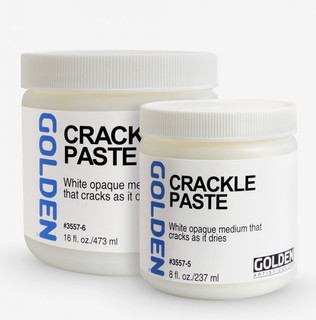 Golden crackle medium