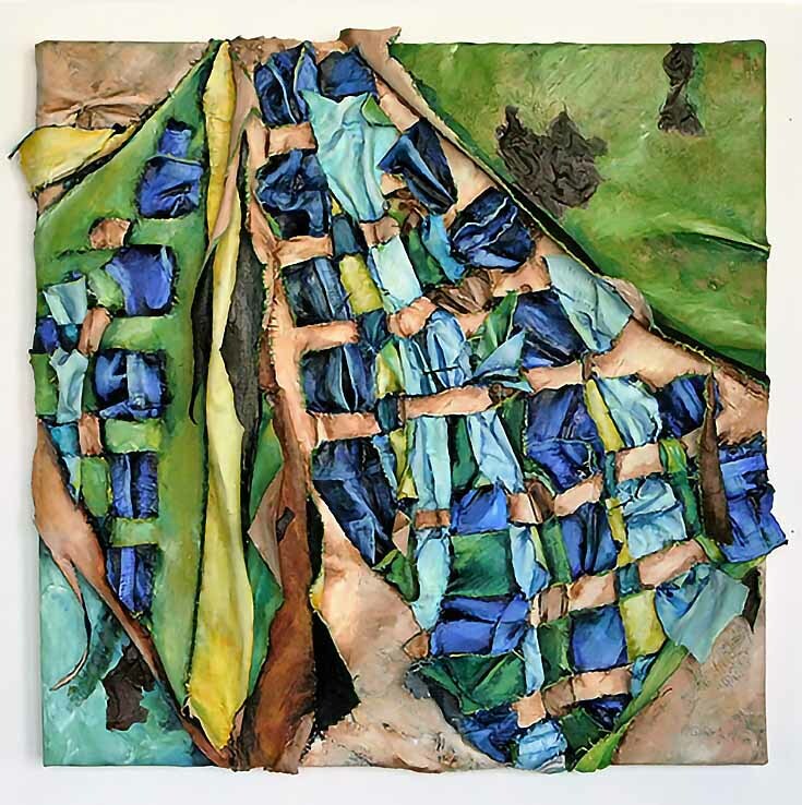 mixed media fabric artwork by Christina Massey