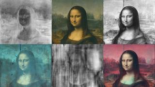 X-rays of mona lisa painting