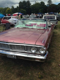 pink cadillac at Miss Retro Motorama 2014