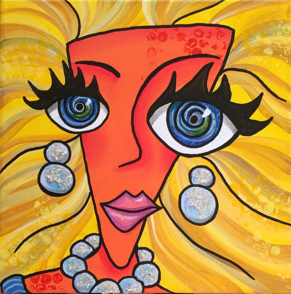 hypnotic blonde painting