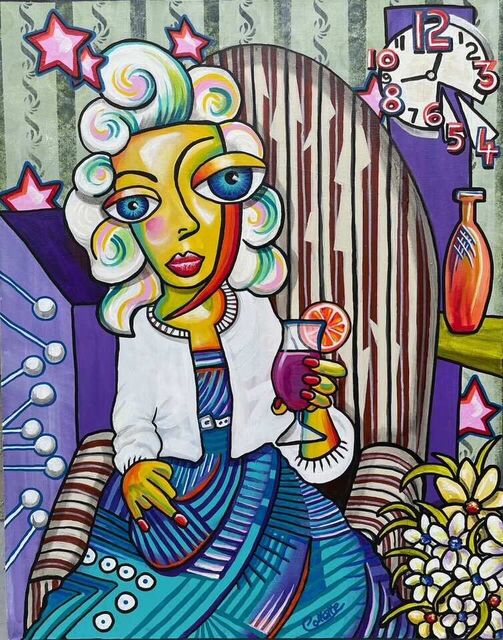 The Art of Contemplation - Original Painting by Collette Fergus