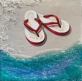 Red Red Wine Jandals Artwork NZ