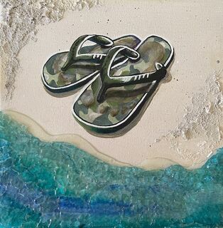 Camo Jandals - New Zealand Art For Sale