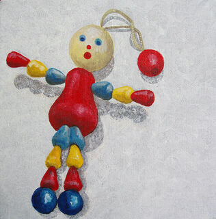 Marylou wooden Doll: New Zealand Art