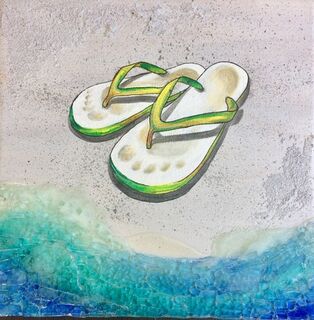 Citrine Jandals: NZ Art